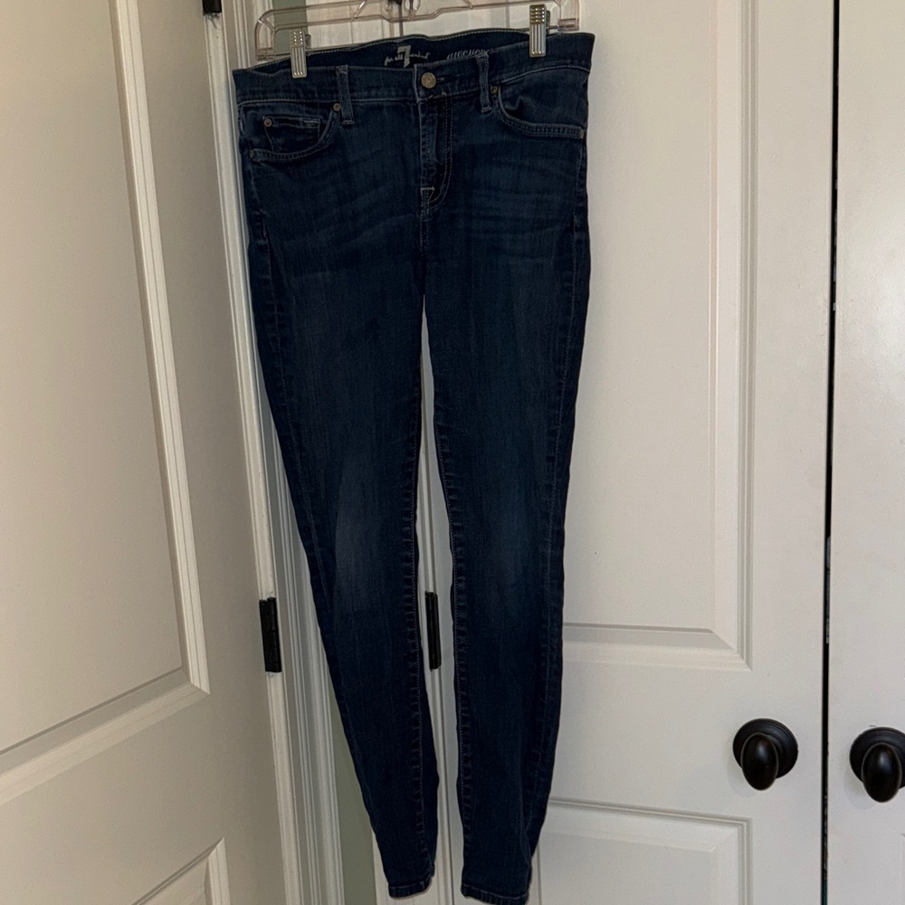 7 For All Mankind Dark Indigo Skinny Jeans